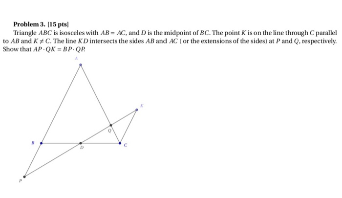 Problema 4.120 pts In the diagram below AD is the | Chegg.com