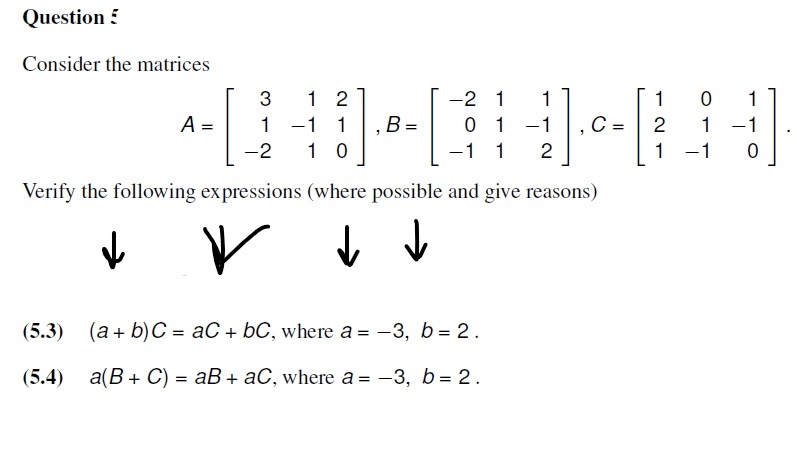 Solved Consider the matrices | Chegg.com