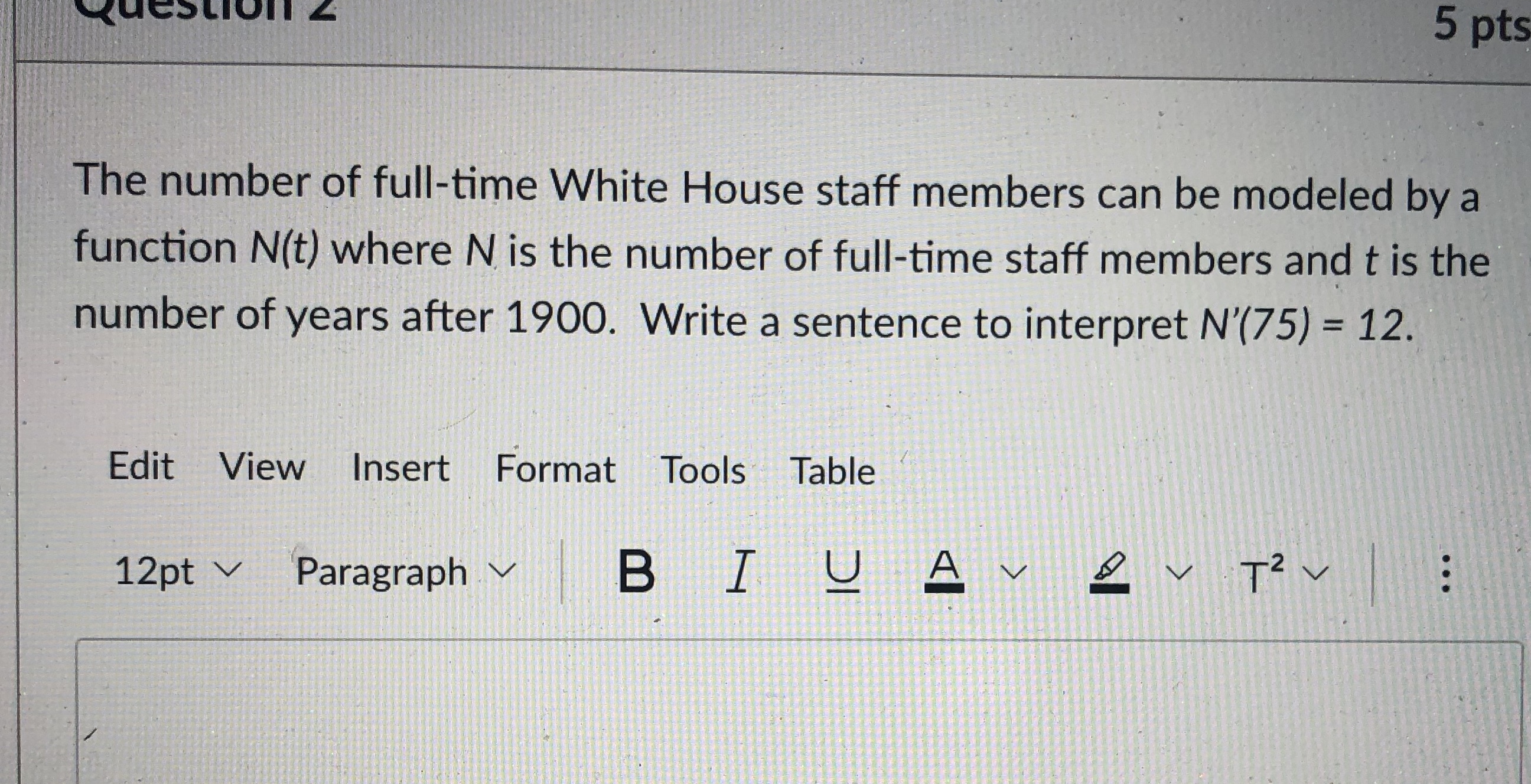 Solved The number of full-time White House staff members can | Chegg.com