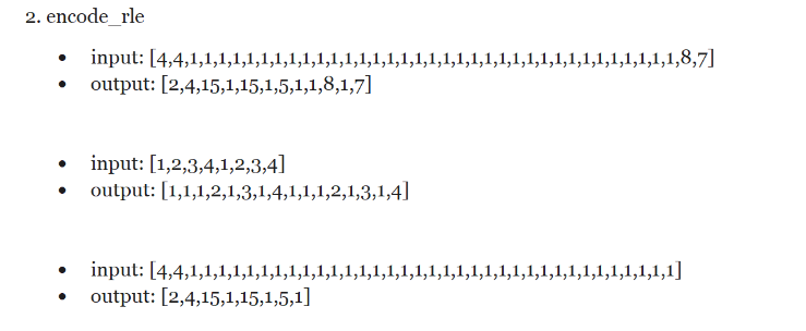 Solved encode_rle(flat_data) Returns encoding (in RLE) of | Chegg.com