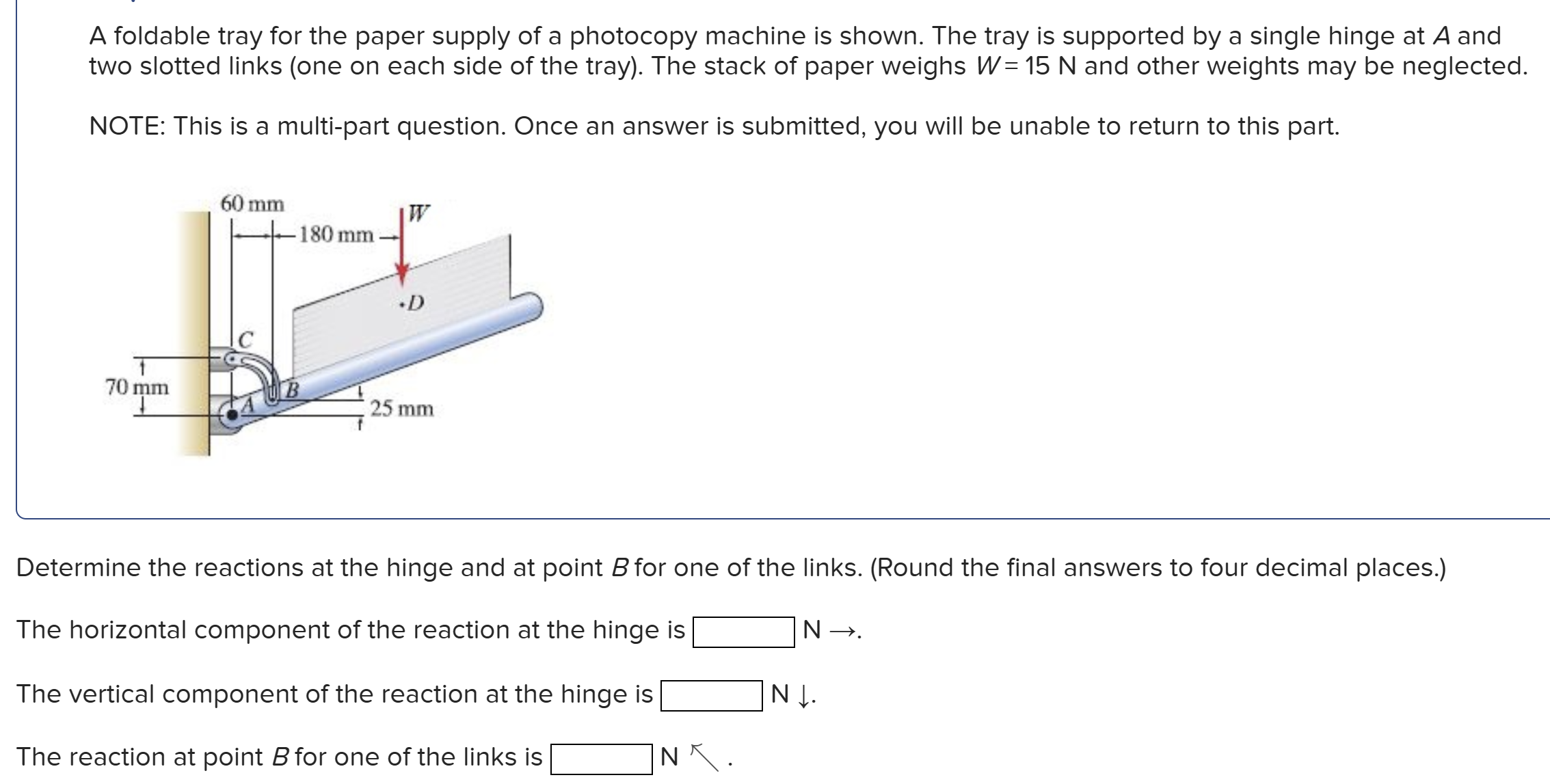 Solved A foldable tray for the paper supply of a photocopy