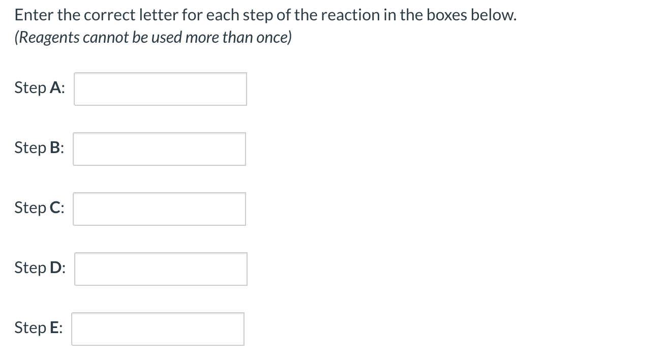 Solved Identify the reagents necessary to accomplish each of | Chegg.com