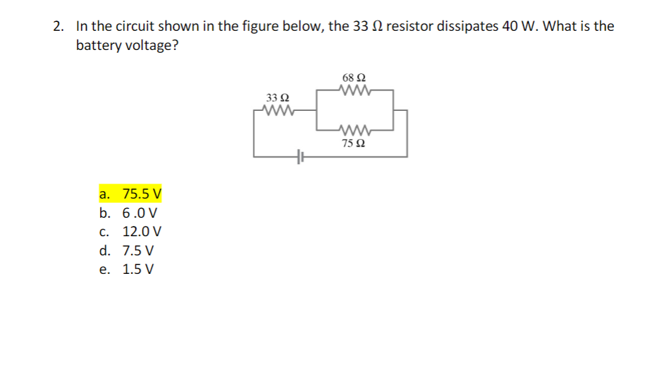 Solved 2. In the circuit shown in the figure below, the 33 N | Chegg.com