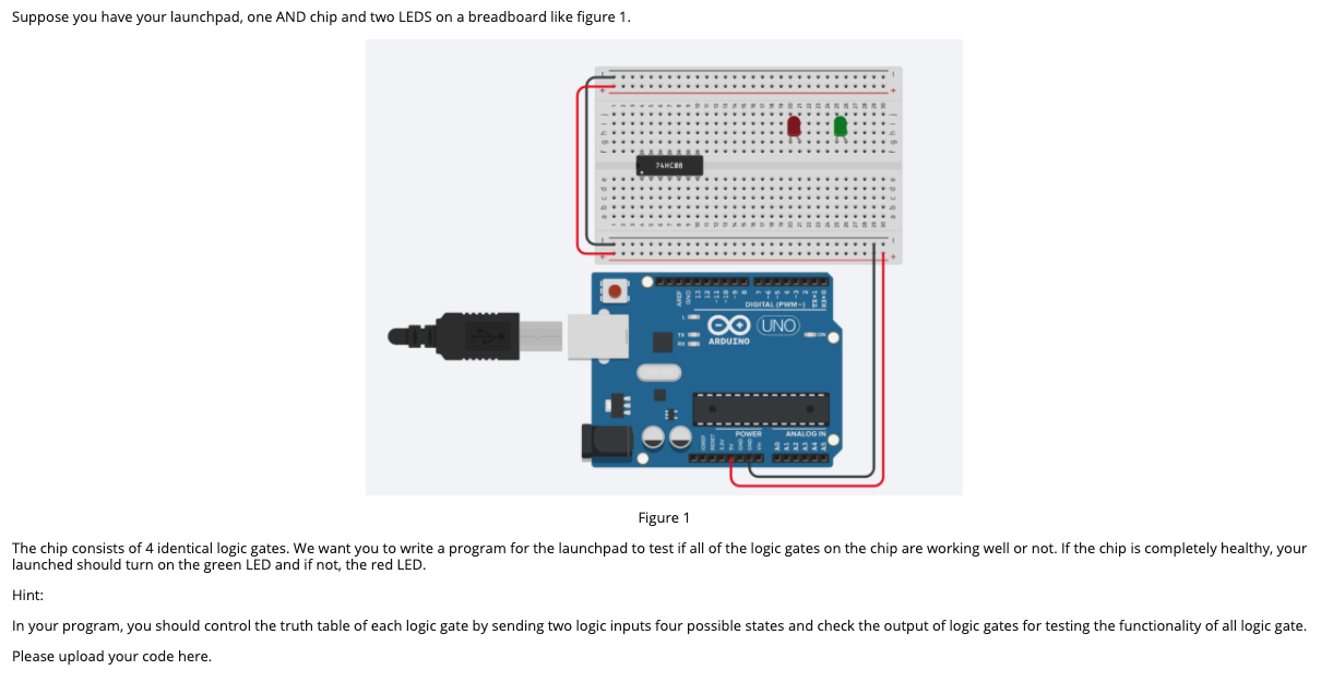 Solved Suppose you have your launchpad, one AND chip and two | Chegg.com