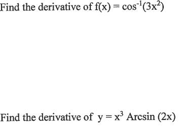 find the derivative of cos^-1(4x^3-3x)