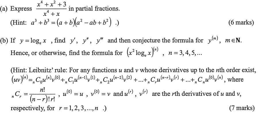 Solved x4 + x + b *4 + x2 + 3 (a) Express in partial | Chegg.com