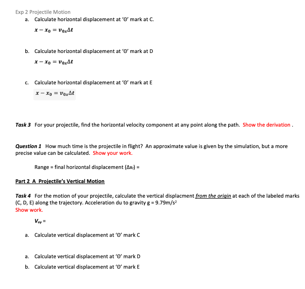 Solved A Projectile S Motion Is Simple To Analyze If The Chegg Com