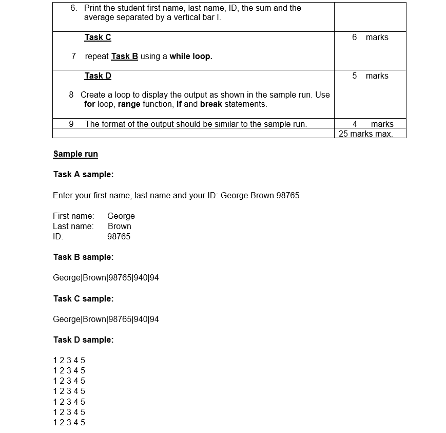 Solved Test 2 Write a Python program that will do the | Chegg.com