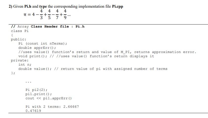 Solved 1) Given Array.h and type the corresponding | Chegg.com