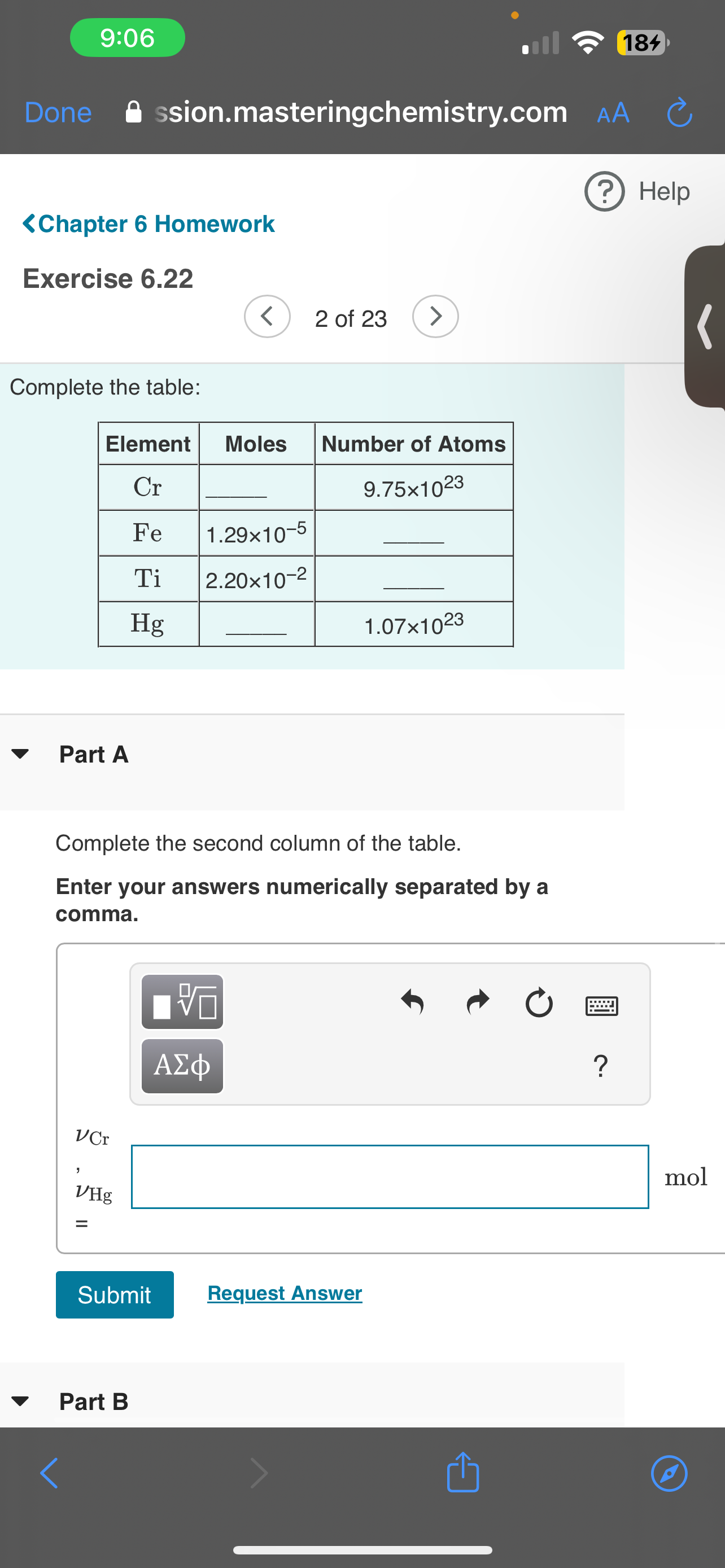 Solved Complete the table: Part A Complete the second column | Chegg.com