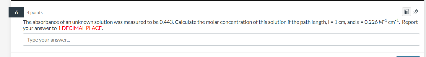 4 points your answer to 1 DECIMAL PLACE.
Type your answer...