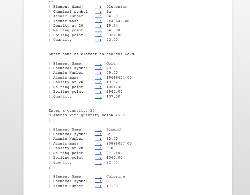 Solved a) Download the file Element.py which contains the | Chegg.com