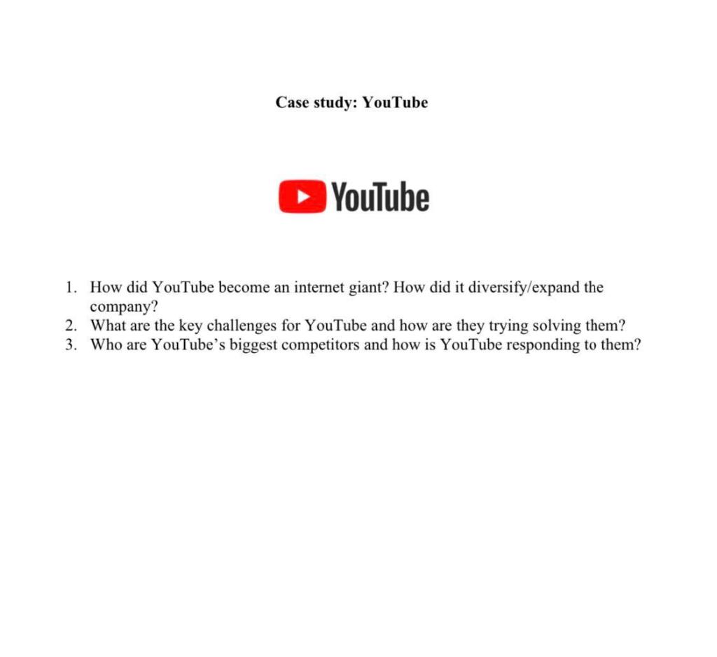 Solved Case study: YouTube YouTube 1. How did YouTube become | Chegg.com