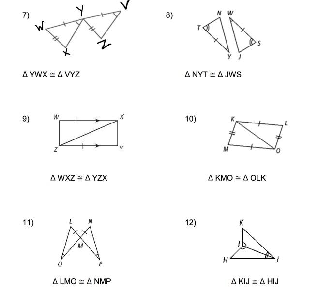 Solved For each of the problems below, give the triangle | Chegg.com