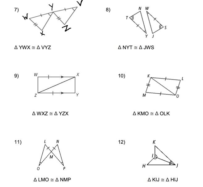 Proving Lines Parallel with Triangle Congruence SSS SAS AAS and