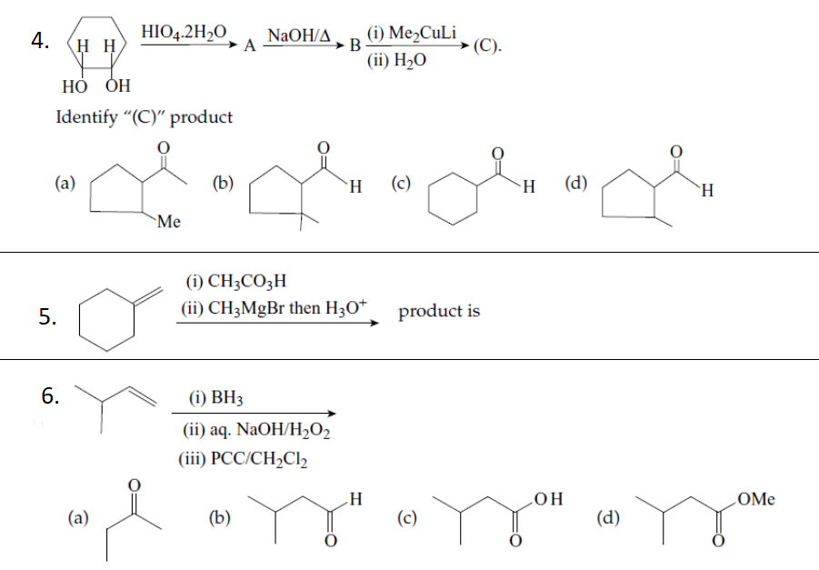 Solved 1. In The Given Reaction Sequence Compound (B) Is CHO | Chegg.com