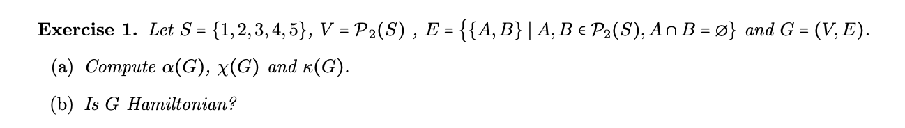 Solved Exercise 1 Let S 1 2 3 4 5 V P2 S E Chegg Com