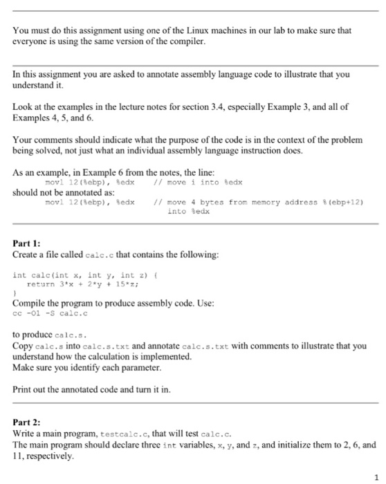 Solved You must do this assignment using one of the Linux | Chegg.com