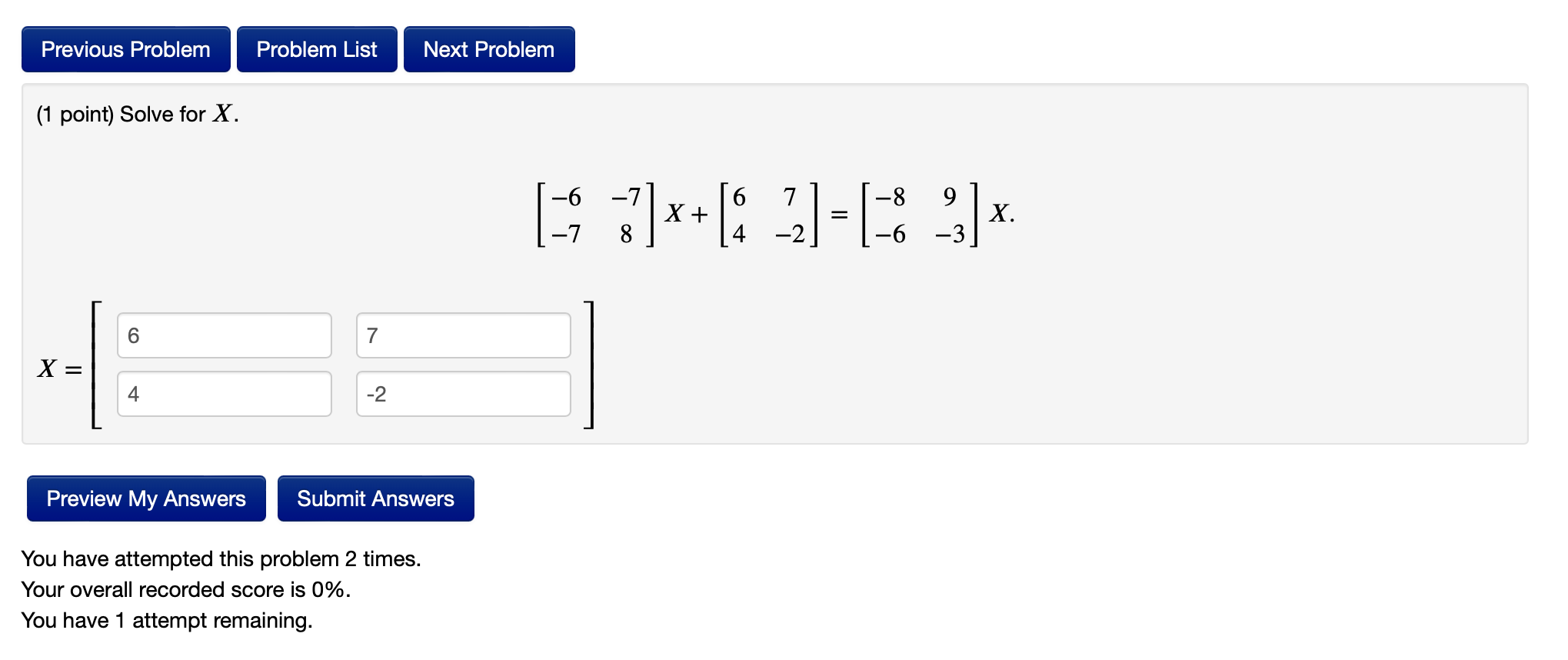 7 3x 4 )= 8 2x 6