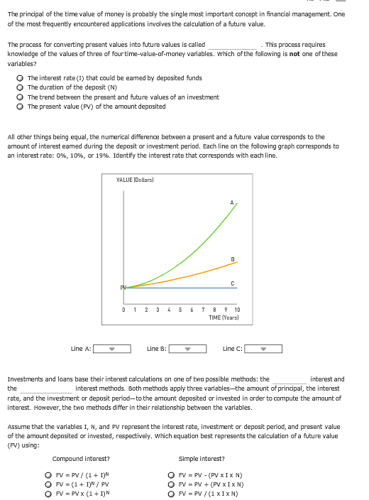 Solved The principal of the time value of money is probably | Chegg.com