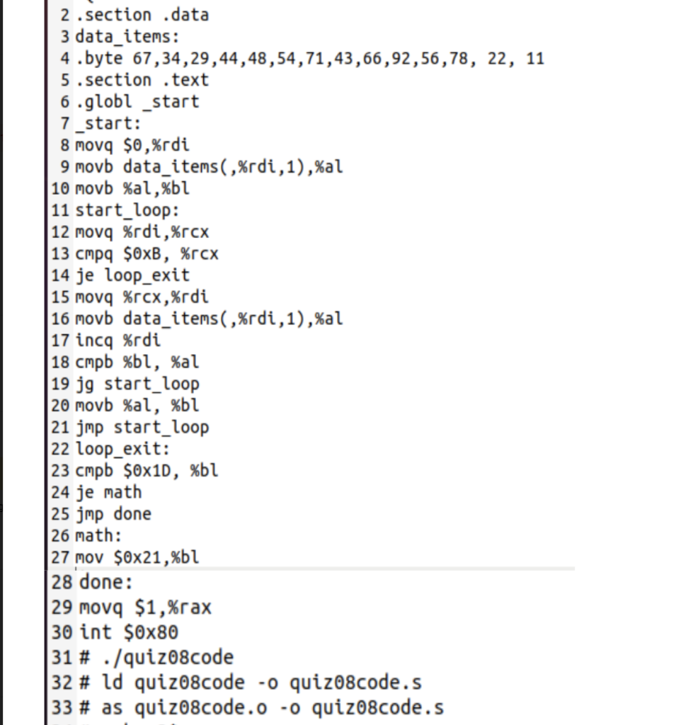 explain the function of every line of the code below | Chegg.com