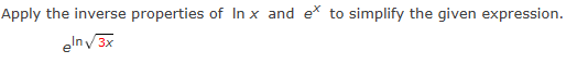 Solved Apply The Inverse Properties Of Lnx ï And Ex ï To Chegg