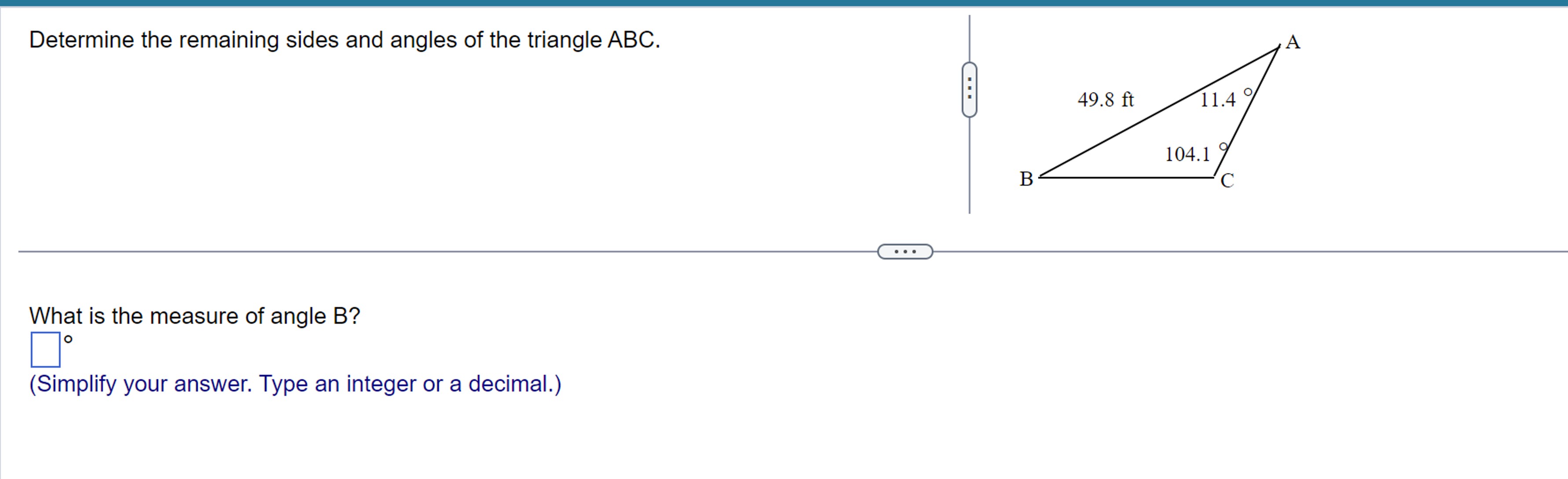 Solved Determine The Remaining Sides And Angles Of The | Chegg.com