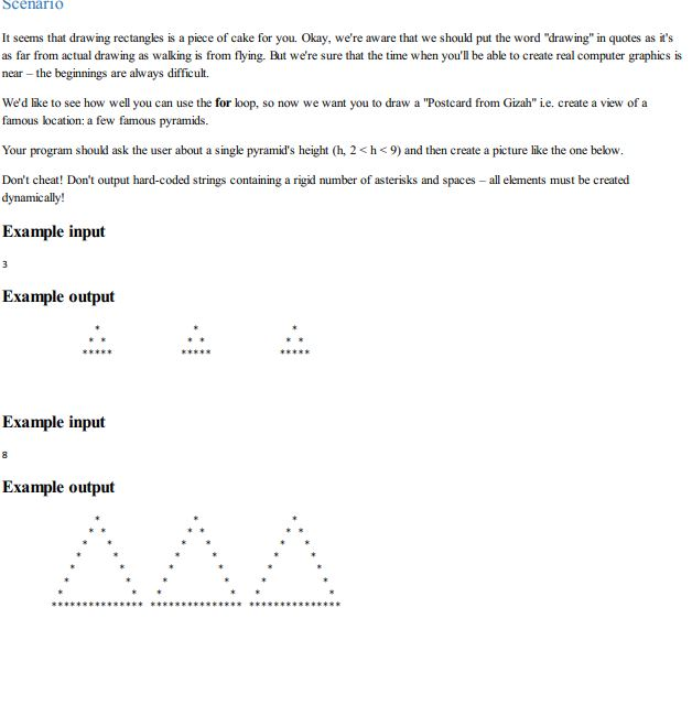 Solved Scenario It seems that drawing rectangles is a piece | Chegg.com