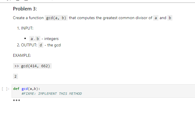 Solved Problem 2: Create a function bezoutcoeffs (a, b) that | Chegg.com