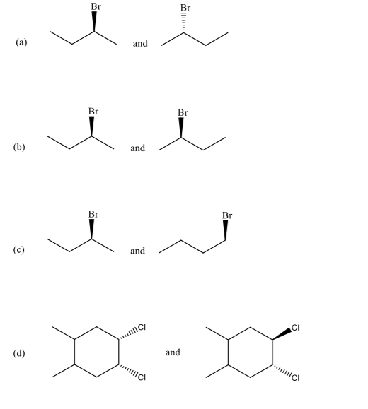 Solved Identify a pair of diastereomers, enantiomers, | Chegg.com