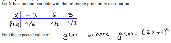 Solved Let X be a random variable with the following | Chegg.com