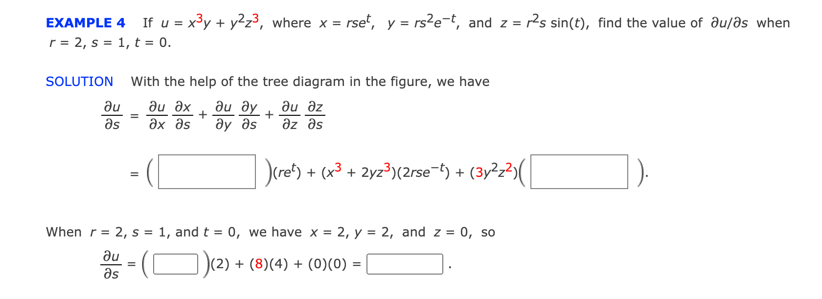 Solved Example 4 If U X3y Y2z3 Where X Rset Y Rs2e−t And