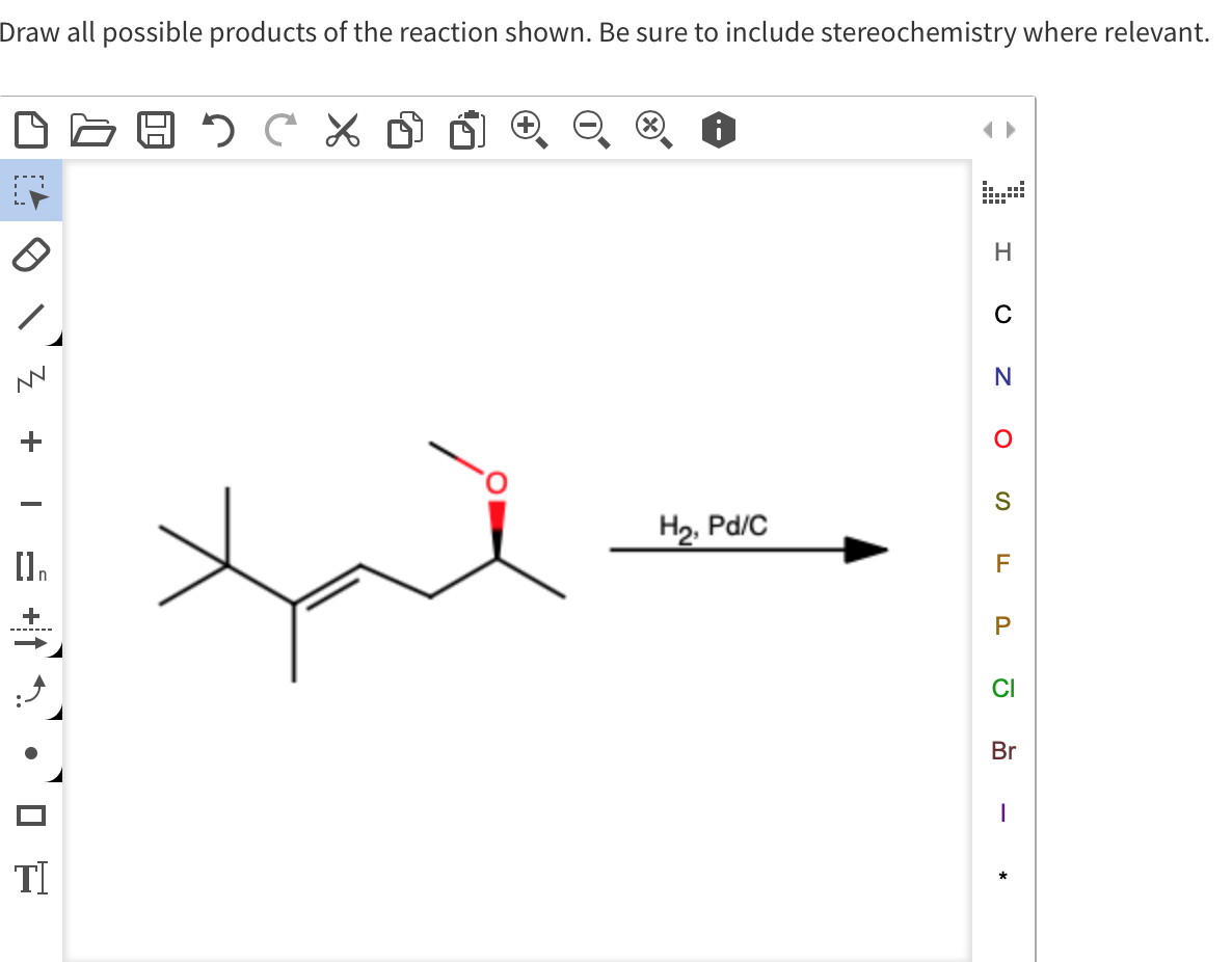 Solved Draw All Possible Products Of The Reaction Shown. Be | Chegg.com