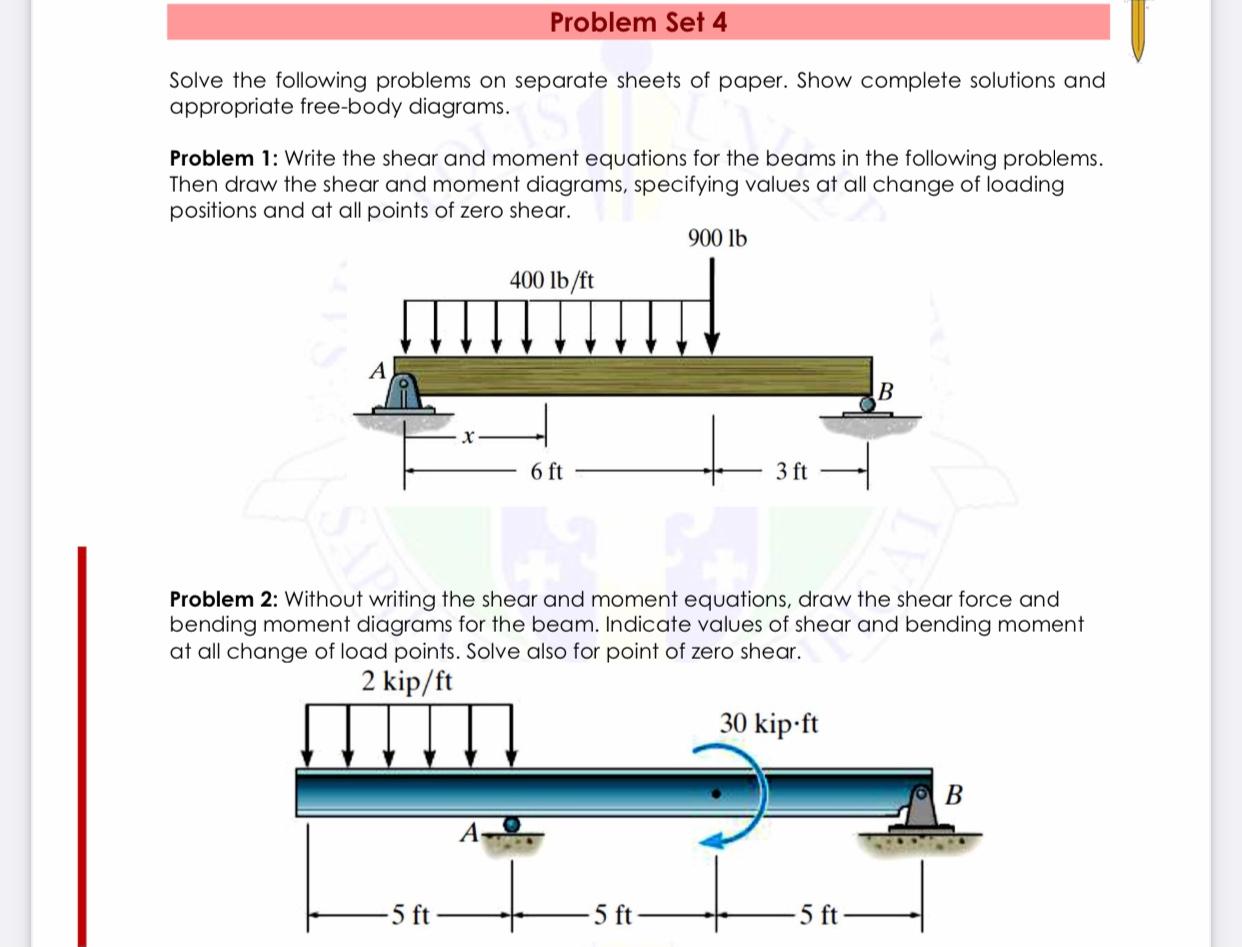 Solved Problem Set 4 Solve The Following Problems On | Chegg.com