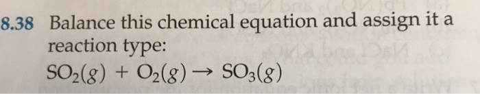 Solved 8.38 Balance this chemical equation and assign it a | Chegg.com