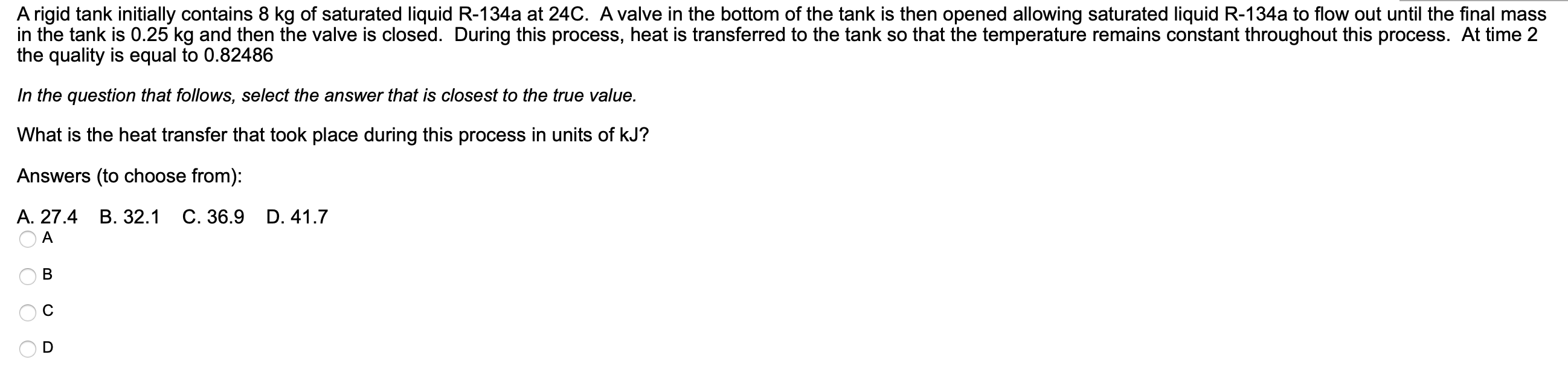 Solved A rigid tank initially contains 8 kg of saturated Chegg