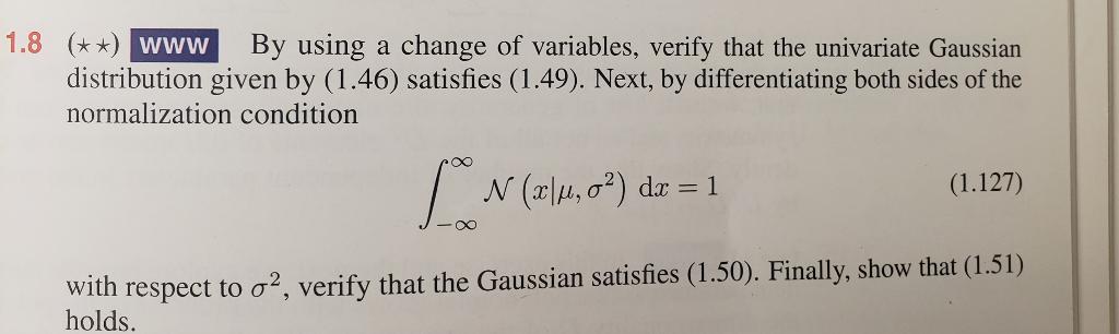 Solved Of under the Gaussian distribu- ular, the average | Chegg.com