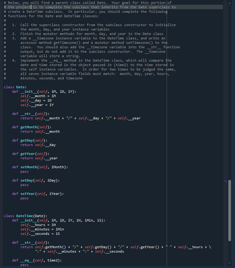 Solved 1. Add a # Below, you will find a parent class called | Chegg.com