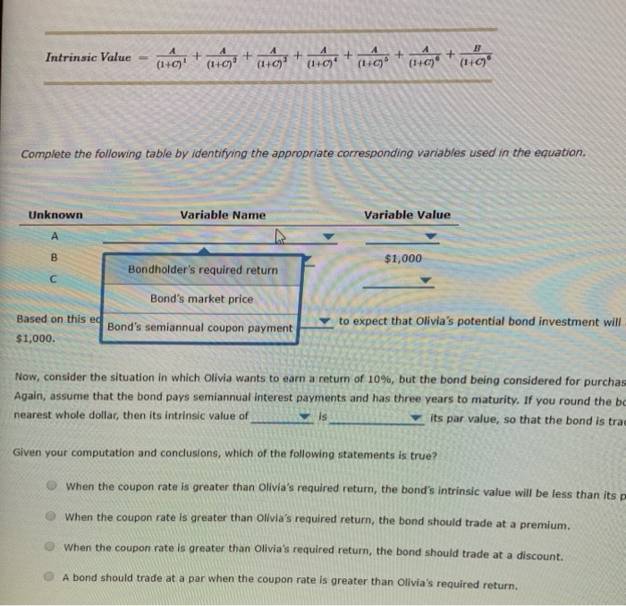 Solved 8. Bond valuation The process of bond valuation is | Chegg.com