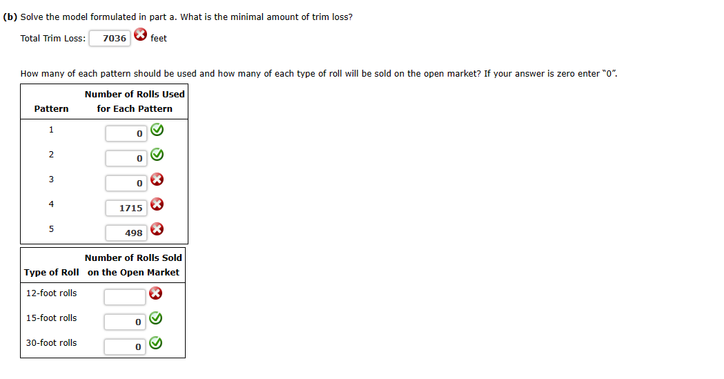 Solved of widths 12,15 , and 30 feet. The demands for these
