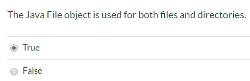 Solved The Java File object is used for both files and | Chegg.com