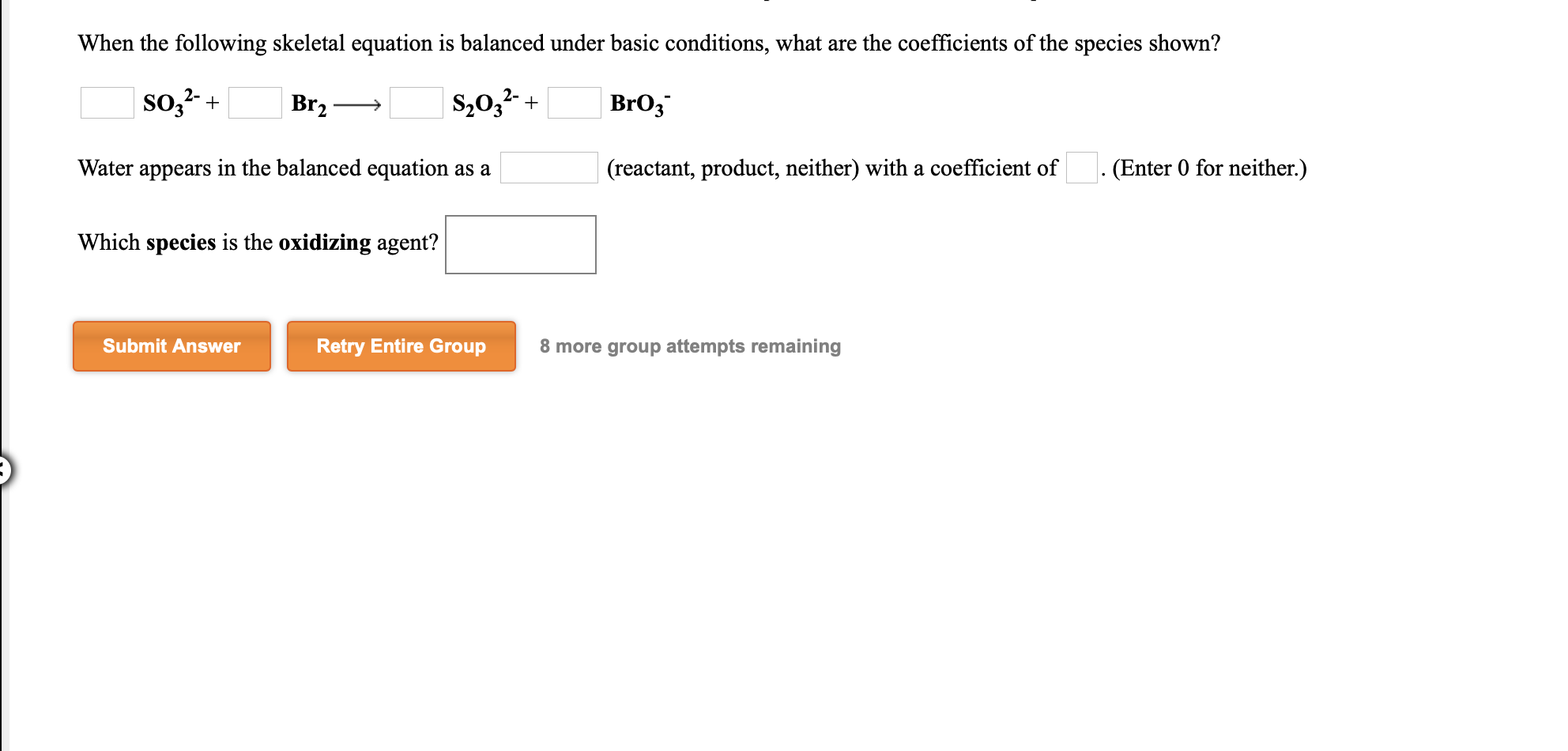 Solved When The Following Skeletal Equation Is Balanced 9737