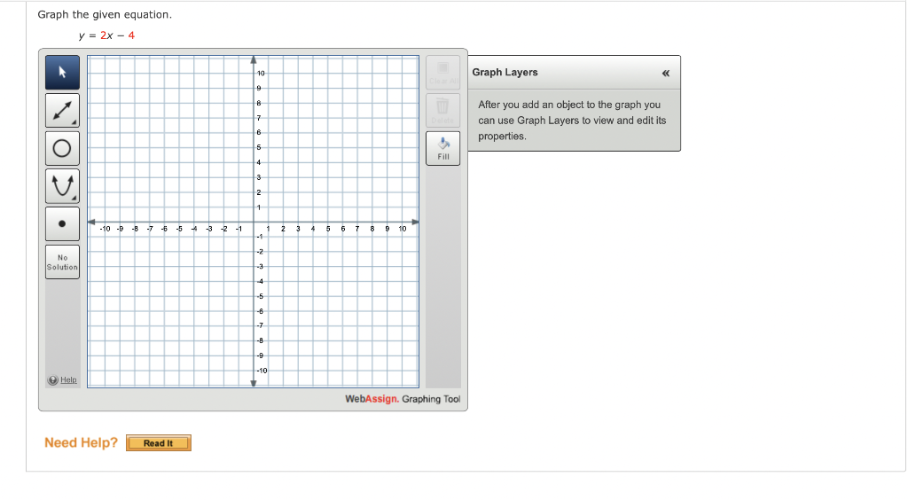 Solved Graph the given equation. y=2x−4 Graph Layers After | Chegg.com
