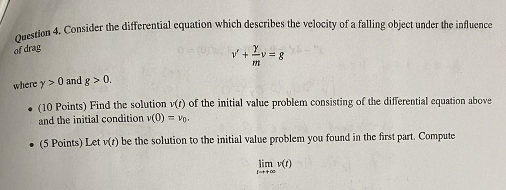 Solved Question 4. Consider the differential equation which | Chegg.com