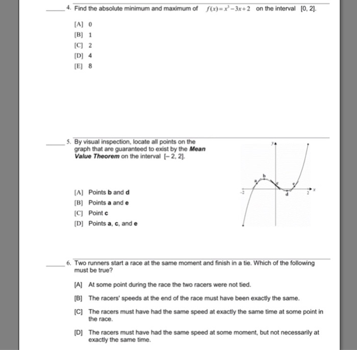Solved 1. Determine any critical values for the following | Chegg.com
