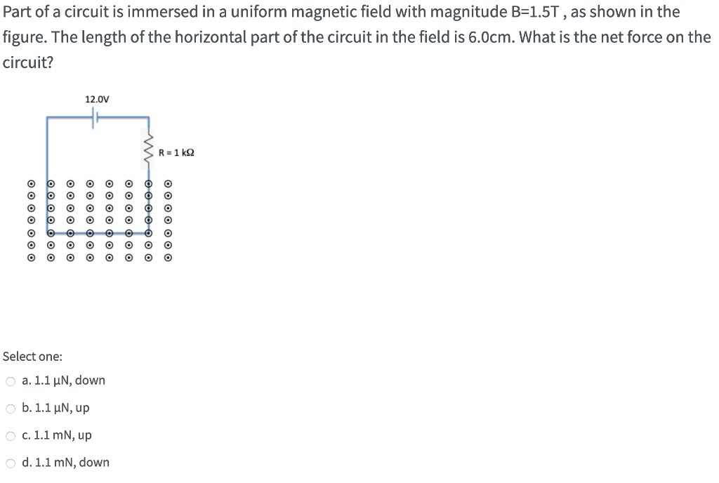 Solved Part Of A Circuit Is Immersed In A Uniform Magnetic | Chegg.com