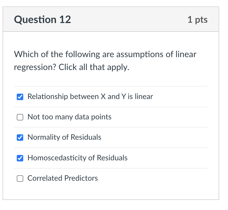 Solved Question 12 1 pts Which of the following are | Chegg.com