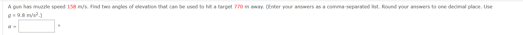 Solved g≈9.8 m/s2.) α= | Chegg.com
