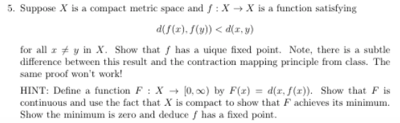 solved-5-suppose-x-is-a-compact-metric-space-and-f-x-x-chegg