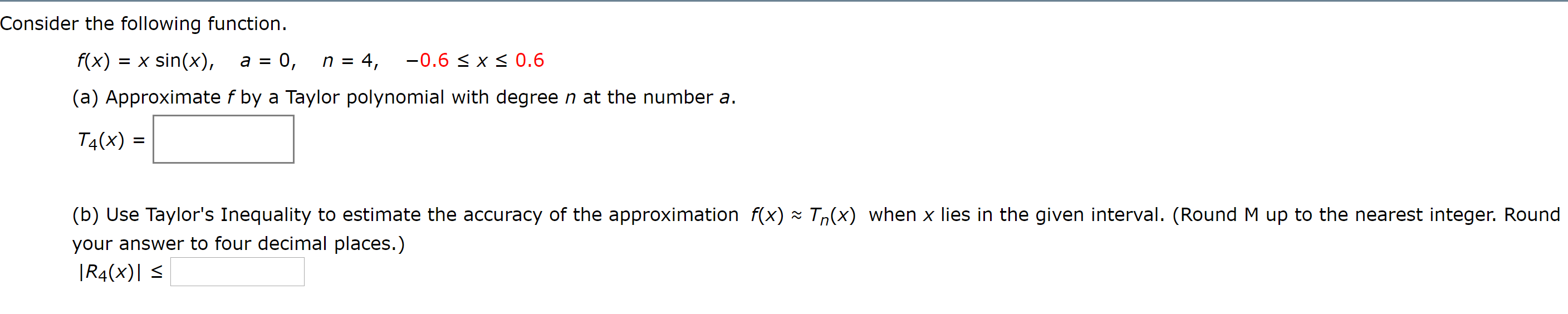 Solved Consider the following function. f(x) = x sin(x), a = | Chegg.com